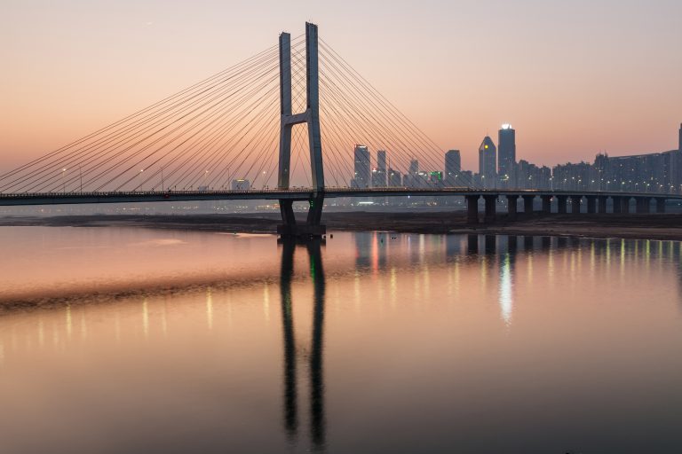 urban skyline with cityscape in Nanchang,China.